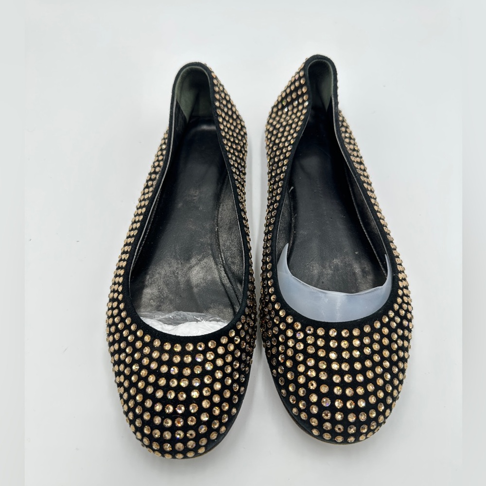 Giuseppe Zanotti Crystal Ballet Flat‎ shoes 38.5 Ruby Slippers shoe size 8.5 - Picture 4 of 11